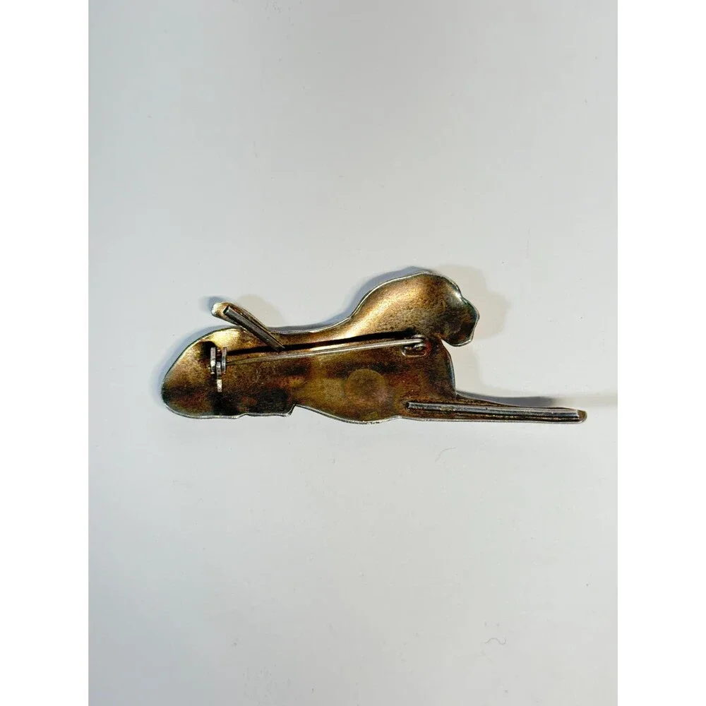 Vintage S925 Sterling Silver Cloisonne Enamel Lion Brooch Pin